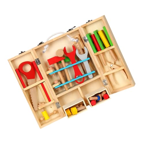 SOPOTUTU 1satz Junge Mädchen Werkzeugkasten Aus Holz Teiliges Reparaturspielzeug Für Kreatives Für Jungen Und Mädchen Ab Jahren Fördert Feinmotorik Und Fantasie SOPOTUTU 1satz Junge Mädchen Werkzeugkasten Aus Holz Teiliges Reparaturspielzeug Für Kreatives Für Jungen Und Mädchen Ab Jahren Fördert Feinmotorik Und Fantasie von SOPOTUTU