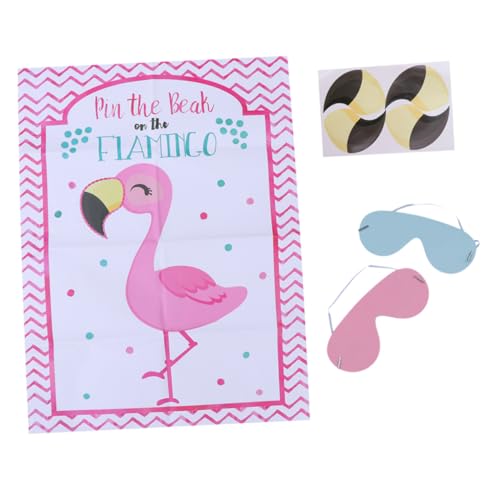 SOPOTUTU 2 Sätze Flamingo Party Spiel Aufkleber mit Augenmaske Wiederverwendbares Pin The Beak Kinderspiel Flamingo Poster Dekoration für Geburtstag Kindergeburtstag und Partyspaß SOPOTUTU 2 Sätze Flamingo Party Spiel Aufkleber mit Augenmaske Wiederverwendbares Pin The Beak Kinderspiel Flamingo Poster Dekoration für Geburtstag Kindergeburtstag und Partyspaß von SOPOTUTU