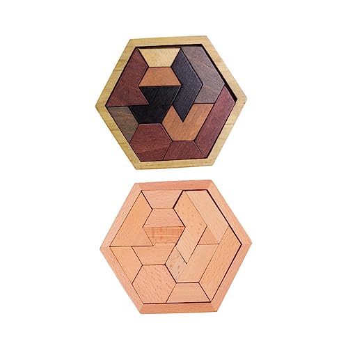 SOPOTUTU 2 Sätze Holz Hexagon Puzzle Montessori für Kreatives DIY Tangram Pädagogisches Sechseckiges Holzspielzeug für Feinmotorik und Fantasieentwicklung SOPOTUTU 2 Sätze Holz Hexagon Puzzle Montessori für Kreatives DIY Tangram Pädagogisches Sechseckiges Holzspielzeug für Feinmotorik und Fantasieentwicklung von SOPOTUTU
