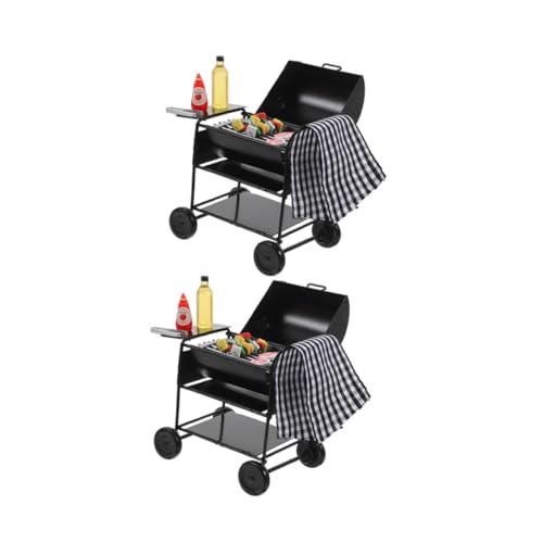 SOPOTUTU 2 Sätze Miniatur Puppenhaus Grill aus Schwarzem Metall Realistisches BBQ mit Zubehör für Kinderküche Interaktives Rollenspiel Kreative Outdoor Kochsimulation Lernspielzeug SOPOTUTU 2 Sätze Miniatur Puppenhaus Grill aus Schwarzem Metall Realistisches BBQ mit Zubehör für Kinderküche Interaktives Rollenspiel Kreative Outdoor Kochsimulation Lernspielzeug von SOPOTUTU