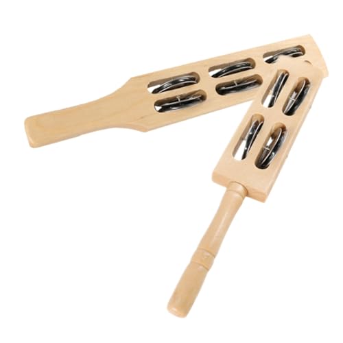 SOPOTUTU 2 Stück Holz Handglocken Kindermusikinstrumente Percussion Rhythmussticks für Musikalische Früherziehung aus Langlebigem Holz und Edelstahl Fördern Hand Auge koordination und SOPOTUTU 2 Stück Holz Handglocken Kindermusikinstrumente Percussion Rhythmussticks für Musikalische Früherziehung aus Langlebigem Holz und Edelstahl Fördern Hand Auge koordination und von SOPOTUTU