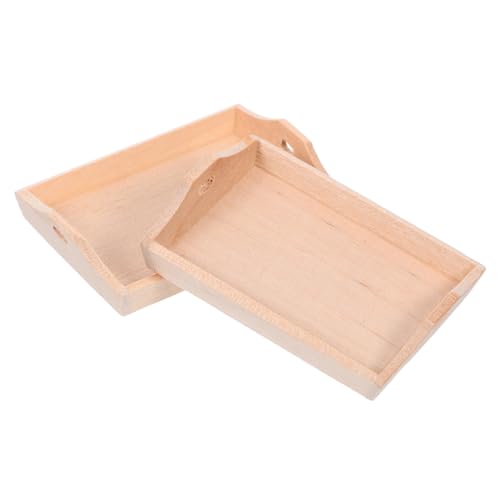 SOPOTUTU 2 Stück Miniatur Puppenhaus Holz Tablett Brotkorb Serviertablett Spielküche Zubehör für Puppenhaus Dekor SOPOTUTU 2 Stück Miniatur Puppenhaus Holz Tablett Brotkorb Serviertablett Spielküche Zubehör für Puppenhaus Dekor von SOPOTUTU