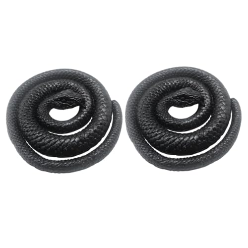 SOPOTUTU 2 Stück Realistische Schwarze Gummischlangen Elastische Halloween Party Requisiten Flexible Schlangenspielzeug Deko für Horror und Gartenszenen Nützliches Lernspielzeug SOPOTUTU 2 Stück Realistische Schwarze Gummischlangen Elastische Halloween Party Requisiten Flexible Schlangenspielzeug Deko für Horror und Gartenszenen Nützliches Lernspielzeug von SOPOTUTU