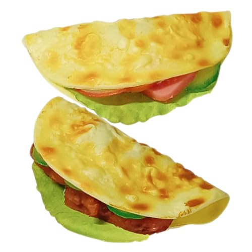 SOPOTUTU 2 Stück Realistisches Teiliges Pfannkuchenmodell Täuschend Echte Fake Burrito und Taco Simulation Dekorative Lebensmittelattrappen für Restaurant Fotografie und Wohnraumgestaltung SOPOTUTU 2 Stück Realistisches Teiliges Pfannkuchenmodell Täuschend Echte Fake Burrito und Taco Simulation Dekorative Lebensmittelattrappen für Restaurant Fotografie und Wohnraumgestaltung von SOPOTUTU