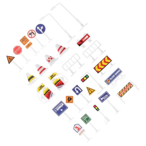 SOPOTUTU 28 Stück Teiliges Verkehrszeichen Spielset aus Kunststoff mit Realistischen Farben Glatter Oberfläche und Kompaktem Design für Vorschulkinder zum Lernen von Straßenschildern und SOPOTUTU 28 Stück Teiliges Verkehrszeichen Spielset aus Kunststoff mit Realistischen Farben Glatter Oberfläche und Kompaktem Design für Vorschulkinder zum Lernen von Straßenschildern und von SOPOTUTU