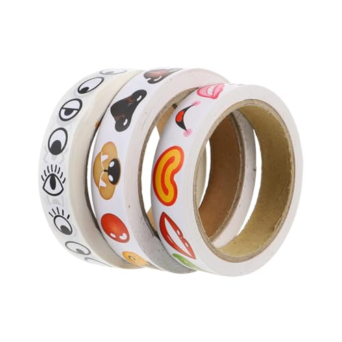 SOPOTUTU 3 Rollen Selbstklebende Cartoon Augen Nasen Mund Aufkleber für DIY Basteln Leicht Haftend Rückstandsfrei Entfernbar Geeignet für Scrapbooking Dekoration und Kreative SOPOTUTU 3 Rollen Selbstklebende Cartoon Augen Nasen Mund Aufkleber für DIY Basteln Leicht Haftend Rückstandsfrei Entfernbar Geeignet für Scrapbooking Dekoration und Kreative von SOPOTUTU
