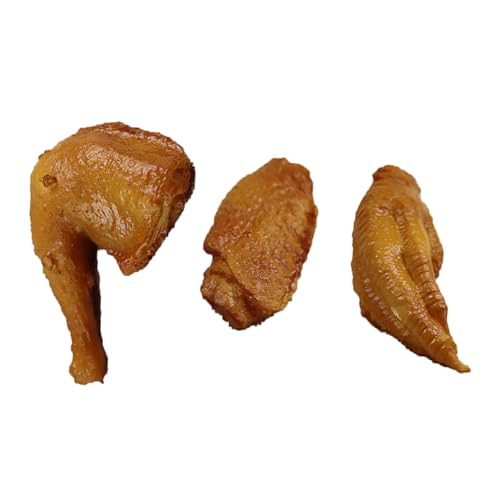 SOPOTUTU 3 Stück Simulation Lebensmittelmodell Teiliges mit Kleinem Hähnchenflügel Mittelgelenk Trommelstock und Hühnerfuß Realistische Kunststoff Deko für Fotografie Malerei und Lehrzwecke SOPOTUTU 3 Stück Simulation Lebensmittelmodell Teiliges mit Kleinem Hähnchenflügel Mittelgelenk Trommelstock und Hühnerfuß Realistische Kunststoff Deko für Fotografie Malerei und Lehrzwecke von SOPOTUTU