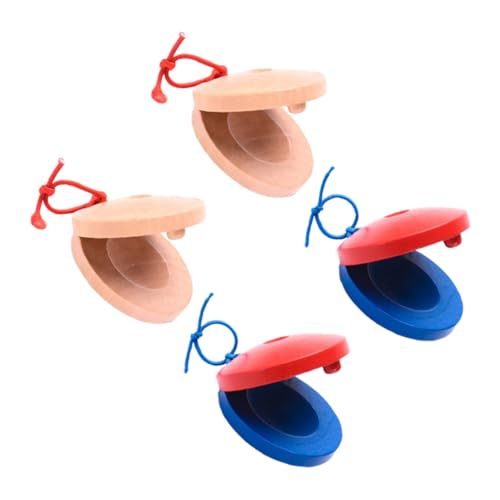 SOPOTUTU 4 Stück Teiliges Bunter Kinderschlaginstrumente aus Sicherem Material Pädagogische Kastagnetten mit Klangvollem Rhythmus Fördert Musikalische Entwicklung und Sensorische SOPOTUTU 4 Stück Teiliges Bunter Kinderschlaginstrumente aus Sicherem Material Pädagogische Kastagnetten mit Klangvollem Rhythmus Fördert Musikalische Entwicklung und Sensorische von SOPOTUTU