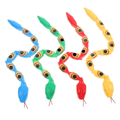 SOPOTUTU 4 Stück Teiliges Buntes Schlangenspielzeug Flexible Kunststoff Schlangenfiguren für Realistische Witz Requisiten für Scherzartikel und Partydekoration SOPOTUTU 4 Stück Teiliges Buntes Schlangenspielzeug Flexible Kunststoff Schlangenfiguren für Realistische Witz Requisiten für Scherzartikel und Partydekoration von SOPOTUTU