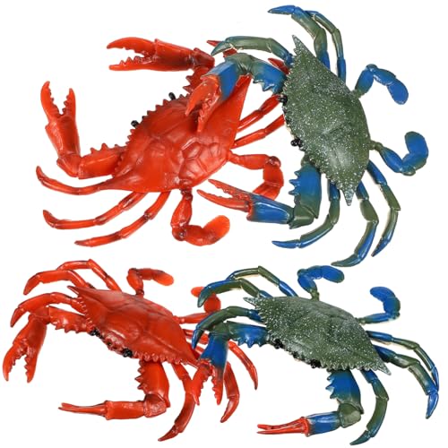 SOPOTUTU 4 Stück Teiliges Künstliche Krabben Bunte Meeresbewohner Figuren Schwimmfähig für Badewanne Pool Lernspielzeug Realistische Krabbenmodelle SOPOTUTU 4 Stück Teiliges Künstliche Krabben Bunte Meeresbewohner Figuren Schwimmfähig für Badewanne Pool Lernspielzeug Realistische Krabbenmodelle von SOPOTUTU