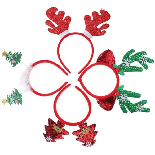 SOPOTUTU 4 Stück Weihnachtskopfschmuck Haarband weihnachtsfeier liefert Weihnachten Rentiergeweih Kopfschmuck Urlaub deko Tierhaarreifen Geweih Kopfbedeckung Rentiergeweih Stirnband Vlies SOPOTUTU 4 Stück Weihnachtskopfschmuck Haarband weihnachtsfeier liefert Weihnachten Rentiergeweih Kopfschmuck Urlaub deko Tierhaarreifen Geweih Kopfbedeckung Rentiergeweih Stirnband Vlies von SOPOTUTU
