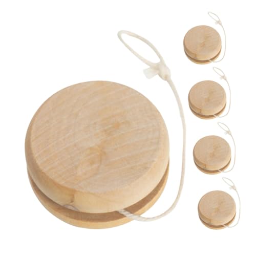 SOPOTUTU 5 Stück Holzyoyos DIY Holz Yo Yo Lernspielzeug Geschicklichkeitsspiel für Drinnen und Draußen SOPOTUTU 5 Stück Holzyoyos DIY Holz Yo Yo Lernspielzeug Geschicklichkeitsspiel für Drinnen und Draußen von SOPOTUTU