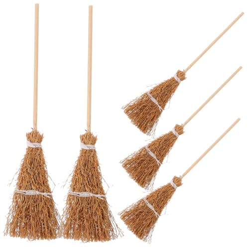 SOPOTUTU 5 Stück Mini Handgefertigter Miniaturbesen Teiliges für Puppenhaus Dekoration Handgewebt Langlebig Liebevolle Miniatur Requisiten für DIY Basteln und Mini Szenen Gestaltung SOPOTUTU 5 Stück Mini Handgefertigter Miniaturbesen Teiliges für Puppenhaus Dekoration Handgewebt Langlebig Liebevolle Miniatur Requisiten für DIY Basteln und Mini Szenen Gestaltung von SOPOTUTU
