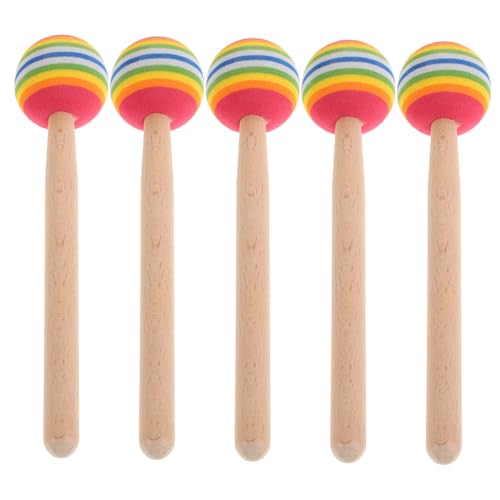 SOPOTUTU 5 Stück Teiliges Bunte Schlagzeug Sticks aus Weichem Schwamm Lollipopförmige Holz Trommelstöcke Sicher und Komfortabel für Kleinkinder für Gruppen Musikspiel und Frühe SOPOTUTU 5 Stück Teiliges Bunte Schlagzeug Sticks aus Weichem Schwamm Lollipopförmige Holz Trommelstöcke Sicher und Komfortabel für Kleinkinder für Gruppen Musikspiel und Frühe von SOPOTUTU