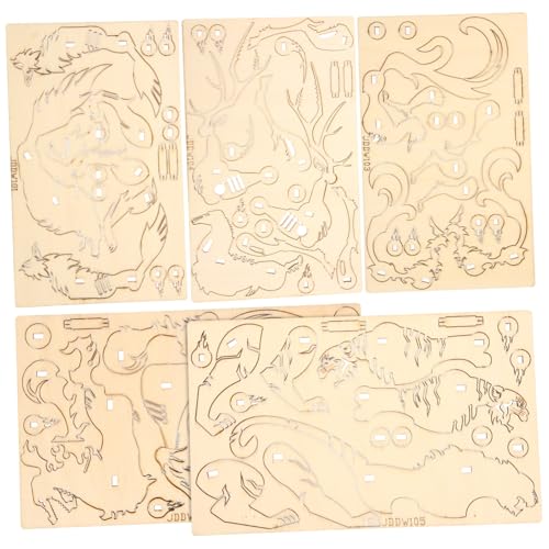 SOPOTUTU 5 Stück Teiliges Holzpuzzle Tierfiguren DIY Puzzle für Erwachsene Interaktives Lernspielzeug aus Nachhaltigem Holz Dekorative DIY Modelle für Zuhause und Büro SOPOTUTU 5 Stück Teiliges Holzpuzzle Tierfiguren DIY Puzzle für Erwachsene Interaktives Lernspielzeug aus Nachhaltigem Holz Dekorative DIY Modelle für Zuhause und Büro von SOPOTUTU