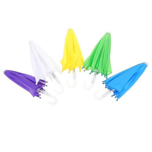SOPOTUTU 5 Stück Teiliges Miniatur Spielzeugschirm Farbige Mini Dekoration für Puppenhaus Lebensnahe Mini Regenschirme in Gelb Blau Grün Violett Weiß für Puppenhaus SOPOTUTU 5 Stück Teiliges Miniatur Spielzeugschirm Farbige Mini Dekoration für Puppenhaus Lebensnahe Mini Regenschirme in Gelb Blau Grün Violett Weiß für Puppenhaus von SOPOTUTU