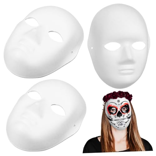 SOPOTUTU 5 Teiliges DIY Papiermasken Weiß aus Harz und für Erwachsene und Mädchen Sichere Glatte Halloween Gesichtsmaske zum Bemalen Dekorieren Fasching und Party SOPOTUTU 5 Teiliges DIY Papiermasken Weiß aus Harz und für Erwachsene und Mädchen Sichere Glatte Halloween Gesichtsmaske zum Bemalen Dekorieren Fasching und Party von SOPOTUTU
