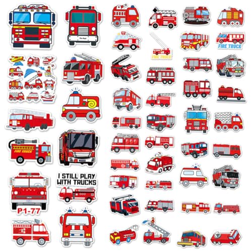 SOPOTUTU 50 Stück Feuerwehrfahrzeug Aufkleber Selbstklebend DIY Planner Sticker Scrapbook Dekoration für Koffer Flaschen Notizbücher Vielseitig Verwendbar SOPOTUTU 50 Stück Feuerwehrfahrzeug Aufkleber Selbstklebend DIY Planner Sticker Scrapbook Dekoration für Koffer Flaschen Notizbücher Vielseitig Verwendbar von SOPOTUTU