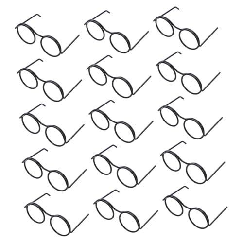 SOPOTUTU 50 Stück Miniatur Brillen für Puppen DIY Bastelset aus Drahtfassung Schwarz Miniatur Eyewear Zubehör für Puppenhaus Fotografie und Kreatives SOPOTUTU 50 Stück Miniatur Brillen für Puppen DIY Bastelset aus Drahtfassung Schwarz Miniatur Eyewear Zubehör für Puppenhaus Fotografie und Kreatives von SOPOTUTU