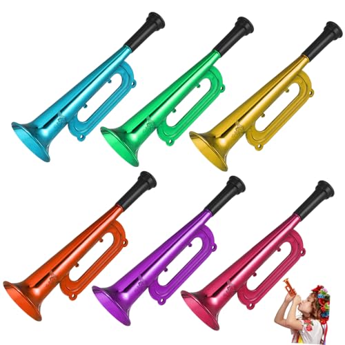 SOPOTUTU 6 Stück Teiliges Kunststoff Horn Bunte Trompeten für Sportveranstaltungen und Partys Geräuschvoller Tröten Sound Maker für Robustes Material Vielseitig Einsetzbar SOPOTUTU 6 Stück Teiliges Kunststoff Horn Bunte Trompeten für Sportveranstaltungen und Partys Geräuschvoller Tröten Sound Maker für Robustes Material Vielseitig Einsetzbar von SOPOTUTU