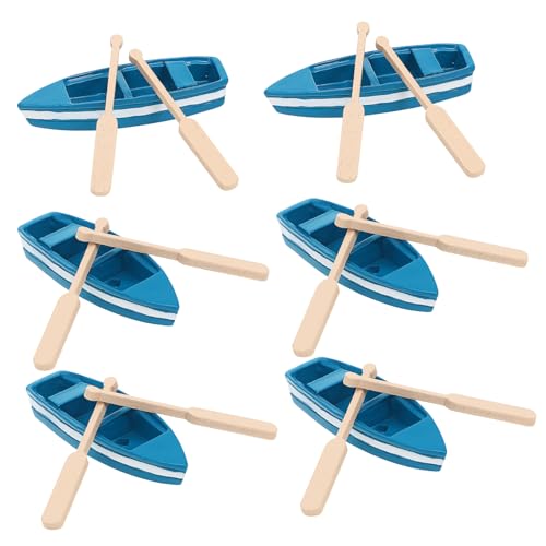 SOPOTUTU 6 Stück Teiliges Mini Holzboot mit Ruderpaddeln Realistische Ruderboote aus Robustem Holz Nautische Tischdeko Handgefertigt Vielseitig Einsetzbar für Meeres Raumgestaltung SOPOTUTU 6 Stück Teiliges Mini Holzboot mit Ruderpaddeln Realistische Ruderboote aus Robustem Holz Nautische Tischdeko Handgefertigt Vielseitig Einsetzbar für Meeres Raumgestaltung von SOPOTUTU