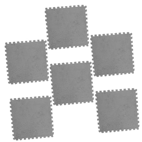 SOPOTUTU 6 Stück Teiliges Plüsch puzzlematten Weiche rutschfeste Bodenteppiche Nahtlos Ineinandergreifend als Spielmatte für Haushaltsboden Graue Puzzlefliesen SOPOTUTU 6 Stück Teiliges Plüsch puzzlematten Weiche rutschfeste Bodenteppiche Nahtlos Ineinandergreifend als Spielmatte für Haushaltsboden Graue Puzzlefliesen von SOPOTUTU