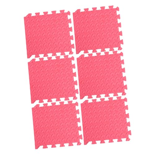 SOPOTUTU 6 Stück Teiliges Rotes Eva Puzzlematte mit Umweltfreundlicher Blattstruktur Dicke Bodenschutzmatten für rutschfeste Stoßdämpfende Spielmatten zum Verbinden im Wohn und Kinderzimmer SOPOTUTU 6 Stück Teiliges Rotes Eva Puzzlematte mit Umweltfreundlicher Blattstruktur Dicke Bodenschutzmatten für rutschfeste Stoßdämpfende Spielmatten zum Verbinden im Wohn und Kinderzimmer von SOPOTUTU