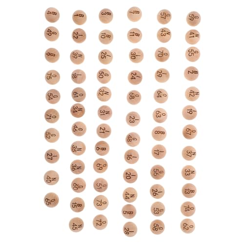 SOPOTUTU 75 Stück Teiliges Holz Bingo Ball Set Nummerierte Langlebige Kugeln Klar Graviert Leicht und Tragbar für Indoor und Outdoor Spiele Team Building Familienunterhaltung und SOPOTUTU 75 Stück Teiliges Holz Bingo Ball Set Nummerierte Langlebige Kugeln Klar Graviert Leicht und Tragbar für Indoor und Outdoor Spiele Team Building Familienunterhaltung und von SOPOTUTU