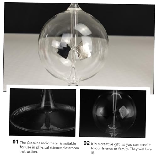 SOPOTUTU Crookes Solar Roentgenometer Windmühle Handgefertigtes Borosilikatglas Dekoration Lichtenergie Umwandlung Vanes für Zuhause Büro Party SOPOTUTU Crookes Solar Roentgenometer Windmühle Handgefertigtes Borosilikatglas Dekoration Lichtenergie Umwandlung Vanes für Zuhause Büro Party von SOPOTUTU