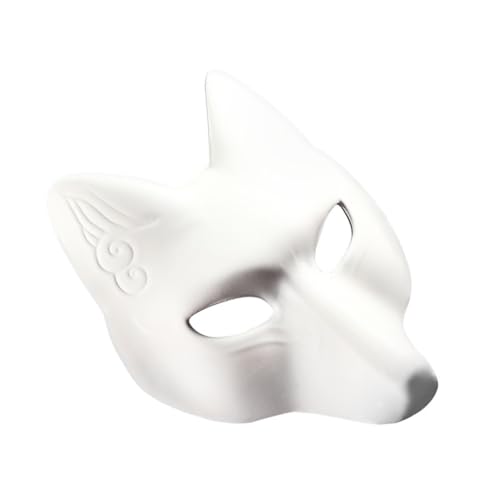 SOPOTUTU DIY Fuchsmaske Erwachsene Weiß Unbemalt zum Bemalen Halloween Karneval Cosplay Halbgesichtsmaske Kreatives Bastelset für Handgemachte Kostümparty Zubehör SOPOTUTU DIY Fuchsmaske Erwachsene Weiß Unbemalt zum Bemalen Halloween Karneval Cosplay Halbgesichtsmaske Kreatives Bastelset für Handgemachte Kostümparty Zubehör von SOPOTUTU