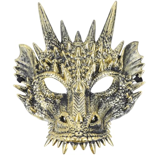 SOPOTUTU Drachenmaske Cosplay Tiergesichtsmaske Gruselig für Karneval Halloween Party Kostüm Zubehör Einzigartige Verkleidungsspiele SOPOTUTU Drachenmaske Cosplay Tiergesichtsmaske Gruselig für Karneval Halloween Party Kostüm Zubehör Einzigartige Verkleidungsspiele von SOPOTUTU