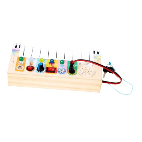 SOPOTUTU Elektronisches Klavier LED Licht Motorikspielzeug für Junge Mädchen Hand Auge Koordination Musikförderung Lernspielzeug Holz Robust Farbenfroh SOPOTUTU Elektronisches Klavier LED Licht Motorikspielzeug für Junge Mädchen Hand Auge Koordination Musikförderung Lernspielzeug Holz Robust Farbenfroh von SOPOTUTU