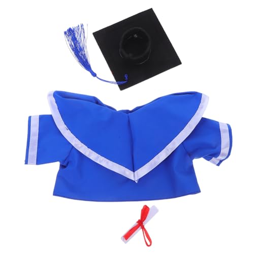 SOPOTUTU Graduationskostüm Teilig für Plüschbären mit Blauem Umhang Weißem Kragen und Urkunde Weiches Stofftier Outfit für Abschlussfeier Geeignet für Kleine Stofftiere und Puppen SOPOTUTU Graduationskostüm Teilig für Plüschbären mit Blauem Umhang Weißem Kragen und Urkunde Weiches Stofftier Outfit für Abschlussfeier Geeignet für Kleine Stofftiere und Puppen von SOPOTUTU