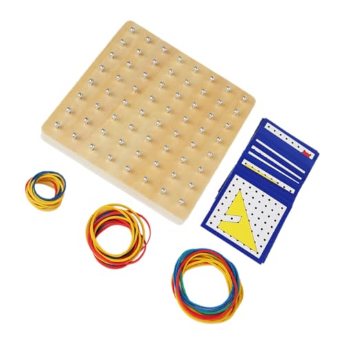 SOPOTUTU Holz Geoboard Lernspielzeug für Kreatives Nagelbrett mit Gummibändern Geometrisches Steckspielzeug zur Frühen von Vorstellungskraft und Matheverständnis für Vorschule SOPOTUTU Holz Geoboard Lernspielzeug für Kreatives Nagelbrett mit Gummibändern Geometrisches Steckspielzeug zur Frühen von Vorstellungskraft und Matheverständnis für Vorschule von SOPOTUTU