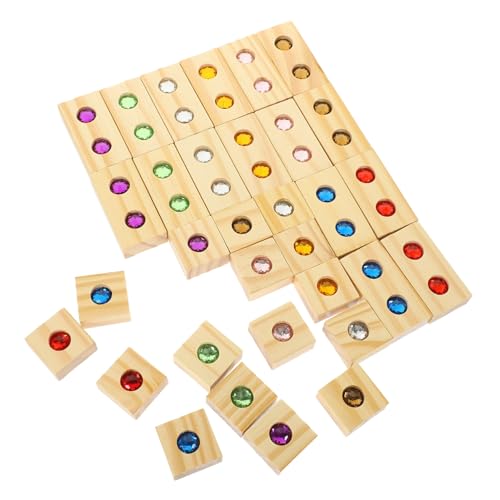 SOPOTUTU Holzbausteine mit Edelstein Einlage Teiliges Konstruktionsspielzeug Farbenfrohes Lernspielzeug Motorik Kreativität und Kognitiver Entwicklung SOPOTUTU Holzbausteine mit Edelstein Einlage Teiliges Konstruktionsspielzeug Farbenfrohes Lernspielzeug Motorik Kreativität und Kognitiver Entwicklung von SOPOTUTU