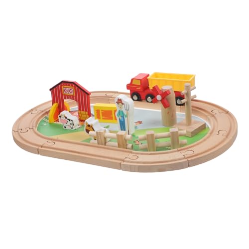 SOPOTUTU Holzeisenbahn Teilig Zugspielzeug mit Bauernhof Motiven Kreatives Montessori Lernspielzeug für Jungen und Mädchen Einfach Zusammenbaubar Fördert Soziale Fähigkeiten und SOPOTUTU Holzeisenbahn Teilig Zugspielzeug mit Bauernhof Motiven Kreatives Montessori Lernspielzeug für Jungen und Mädchen Einfach Zusammenbaubar Fördert Soziale Fähigkeiten und von SOPOTUTU