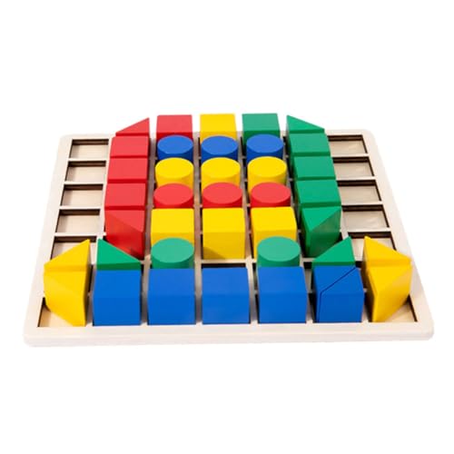 SOPOTUTU Holzpuzzle Montessori Lernspielzeug für Ab Jahren Kreatives Holzbaustein Puzzle mit Bunten Geometrischen Formen Fördert Vorstellungskraft und Feinmotorik SOPOTUTU Holzpuzzle Montessori Lernspielzeug für Ab Jahren Kreatives Holzbaustein Puzzle mit Bunten Geometrischen Formen Fördert Vorstellungskraft und Feinmotorik von SOPOTUTU