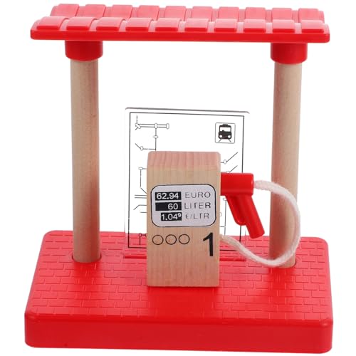 SOPOTUTU Holzspielzeug Holzeisenbahn Zubehör Zug Gas Station Modell aus Langlebigem Holz Realistische Details Kompakte Pädagogisches Kreativität und Motorik SOPOTUTU Holzspielzeug Holzeisenbahn Zubehör Zug Gas Station Modell aus Langlebigem Holz Realistische Details Kompakte Pädagogisches Kreativität und Motorik von SOPOTUTU