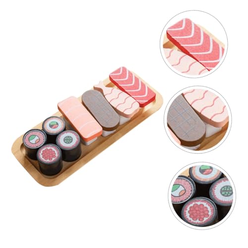 SOPOTUTU Holzspielzeug Simulation Sushi Spiel Lebensmittel Miniaturen Kindgerecht Langlebig Geruchsneutral Fördert Kreativität für Jungen und Mädchen Dekoratives Küchen SOPOTUTU Holzspielzeug Simulation Sushi Spiel Lebensmittel Miniaturen Kindgerecht Langlebig Geruchsneutral Fördert Kreativität für Jungen und Mädchen Dekoratives Küchen von SOPOTUTU