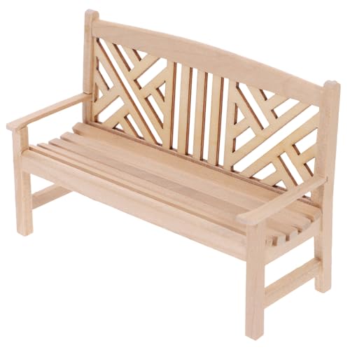 SOPOTUTU Maßstab Puppenhausmöbel Gartenbank Deko DIY Modell aus Holz für Puppenhaus und Miniatur Szenerien Handgefertigt Tragbar Detailreich SOPOTUTU Maßstab Puppenhausmöbel Gartenbank Deko DIY Modell aus Holz für Puppenhaus und Miniatur Szenerien Handgefertigt Tragbar Detailreich von SOPOTUTU