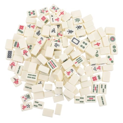 SOPOTUTU Mini Mahjong Set mit U Förmigem Lineal Handgefertigte Chinesische Reise Spielsteine in Elfenbeinfarbe Kompaktes Mahjong Kit für Tischspiele Party und Training der Hand Auge SOPOTUTU Mini Mahjong Set mit U Förmigem Lineal Handgefertigte Chinesische Reise Spielsteine in Elfenbeinfarbe Kompaktes Mahjong Kit für Tischspiele Party und Training der Hand Auge von SOPOTUTU