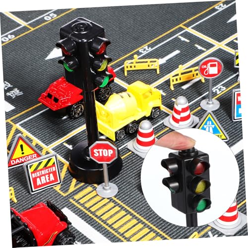 SOPOTUTU Mini Verkehrsschilder mit Verkehrsleitkegeln Straßenaufklebern und Großer Licht Ampel Langlebiges Lernspielzeug für Verkehrsregel Erziehung SOPOTUTU Mini Verkehrsschilder mit Verkehrsleitkegeln Straßenaufklebern und Großer Licht Ampel Langlebiges Lernspielzeug für Verkehrsregel Erziehung von SOPOTUTU