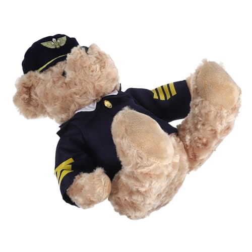 SOPOTUTU Plüsch Pilot Bär Kuscheltier mit Kapitän Uniform Weicher Stoffbär als Festlicher Party Favor für Weihnachten Geburtstag Hochzeit SOPOTUTU Plüsch Pilot Bär Kuscheltier mit Kapitän Uniform Weicher Stoffbär als Festlicher Party Favor für Weihnachten Geburtstag Hochzeit von SOPOTUTU