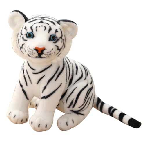 SOPOTUTU Plüsch Tiger Kuscheltier Weiß Realistische Tierfigur Weiches Stofftier Niedliche Dekoration für Kinderzimmer SOPOTUTU Plüsch Tiger Kuscheltier Weiß Realistische Tierfigur Weiches Stofftier Niedliche Dekoration für Kinderzimmer von SOPOTUTU