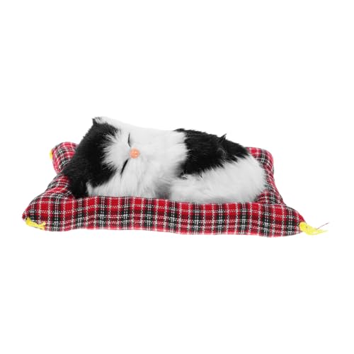 SOPOTUTU Realistische Katze Figurine mit Lebensechtem Fell und Miauen Sound Kleine Plüschkatze mit Stoffkissen Dekoratives Kuscheltier für Wohnzimmer Schlafzimmer Büro für Katzenliebhaber SOPOTUTU Realistische Katze Figurine mit Lebensechtem Fell und Miauen Sound Kleine Plüschkatze mit Stoffkissen Dekoratives Kuscheltier für Wohnzimmer Schlafzimmer Büro für Katzenliebhaber von SOPOTUTU