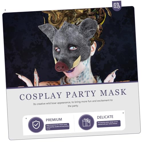 SOPOTUTU Realistische Wildschwein Maske Halloween Tiergesichtsmaske mit Feiner Verarbeitung und Detailreichem Design für Karneval Kostüm Party und Gruselmaskerade Erwachsene Langlebig und SOPOTUTU Realistische Wildschwein Maske Halloween Tiergesichtsmaske mit Feiner Verarbeitung und Detailreichem Design für Karneval Kostüm Party und Gruselmaskerade Erwachsene Langlebig und von SOPOTUTU