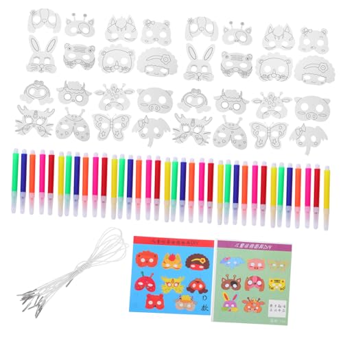 SOPOTUTU Tiermasken zum Bemalen Teiliges DIY mit Blanko Papiermasken und Stiften für Halloween Geburtstagsfeiern Schulprojekte Kreative Bastelaktivitäten und Tier-cosplay SOPOTUTU Tiermasken zum Bemalen Teiliges DIY mit Blanko Papiermasken und Stiften für Halloween Geburtstagsfeiern Schulprojekte Kreative Bastelaktivitäten und Tier-cosplay von SOPOTUTU