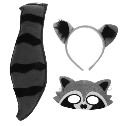 SOPOTUTU Waschbär Tierkostüm Teilig Stirnband Maske Cosplay Party Zubehör für Halloween Karneval und Mottoveranstaltungen SOPOTUTU Waschbär Tierkostüm Teilig Stirnband Maske Cosplay Party Zubehör für Halloween Karneval und Mottoveranstaltungen von SOPOTUTU