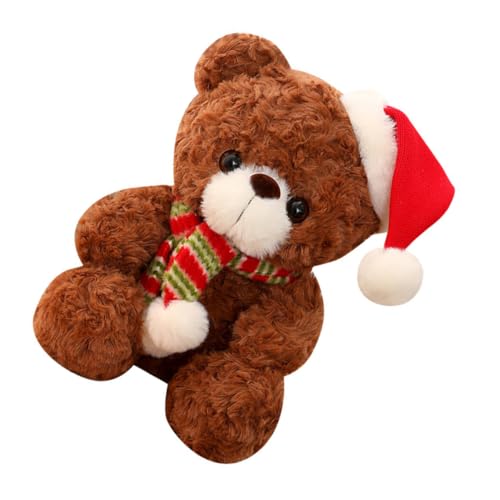 SOPOTUTU Weicher Plüschbär Weihnachtsdekoration Tischornament Kuscheltier Festliche Deko für Sofa Regal Schlafzimmer SOPOTUTU Weicher Plüschbär Weihnachtsdekoration Tischornament Kuscheltier Festliche Deko für Sofa Regal Schlafzimmer von SOPOTUTU