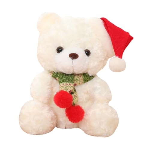 SOPOTUTU Weißer Plüschbär Weihnachtsdekoration Kuscheltier Tischornament Festliche Geschenkidee für Erwachsene zur Weihnachtsfeier SOPOTUTU Weißer Plüschbär Weihnachtsdekoration Kuscheltier Tischornament Festliche Geschenkidee für Erwachsene zur Weihnachtsfeier von SOPOTUTU